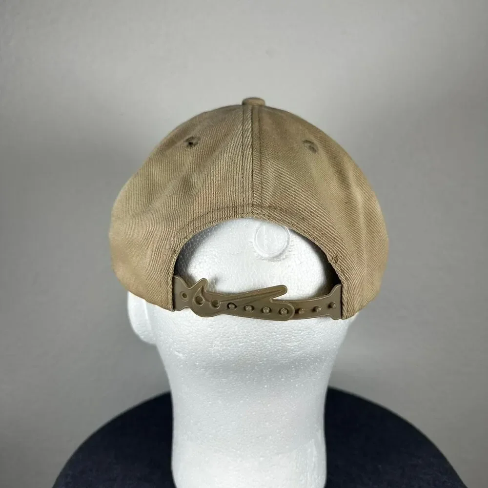 Vintage Nike Men's Tan and Cream Hat